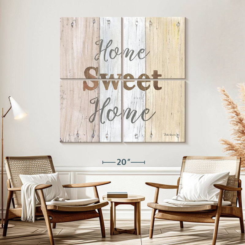 Plaque murale Kema Farmhouse Home Sweet Home