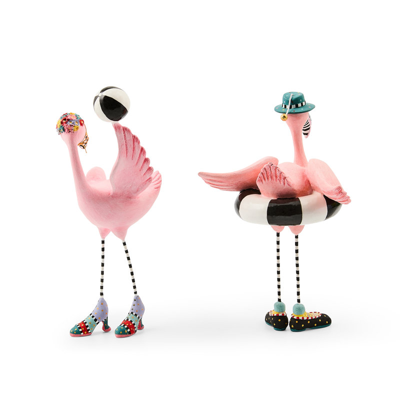 Patience Brewster Shelia And Sheldon Flamingo Figurines