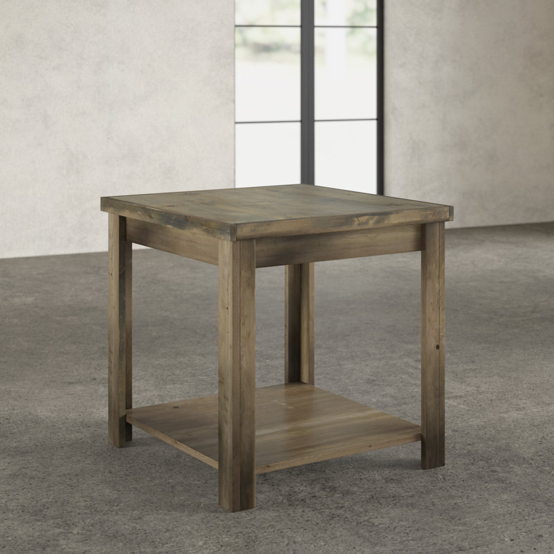 Table d'appoint 24 po Columbia, aucun assemblage requis, Bois de grange