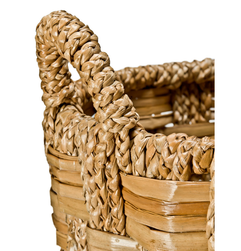 Panier tressé en ruppie maritime Portillo, H 27 po x l 20 po x P 20 po
