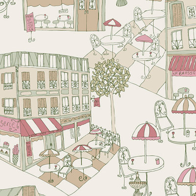 Papier peint café 32,7 pi x 20,5 po Alizaya