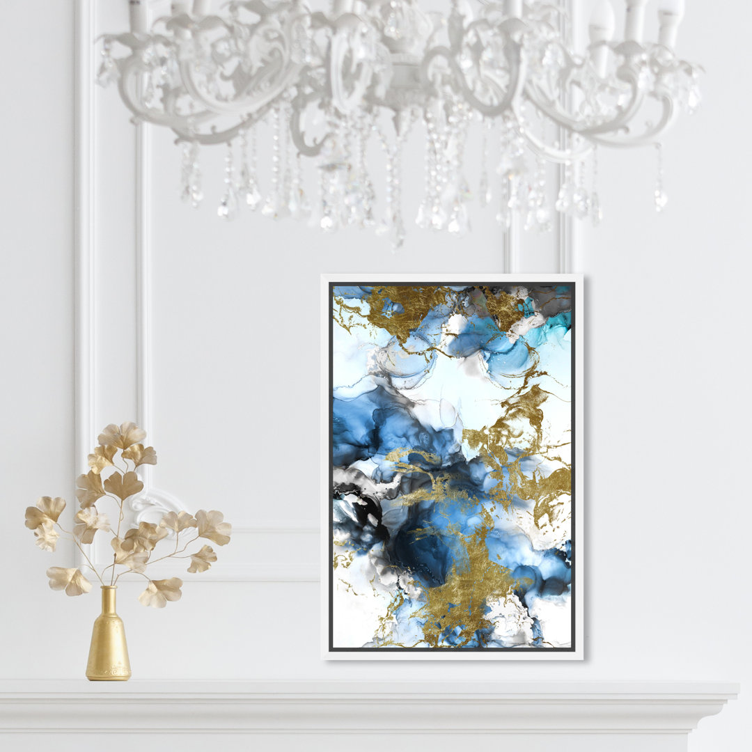 Abstract Angel Visit, Modern & Contemporary and Metallic Canvas Wall Art Print for Office Art Remedy 