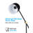 Skillern Aesthetic Metal Desk Lamp, E26 Base, Adjustable Swing Arm, On/Off Switch, for Living Room, Bedroom
