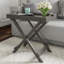 Table de bout pliante Kincheloe - Support en bois avec plateau télé amovible pour le service - Table de chevet-2009829403-2009829400