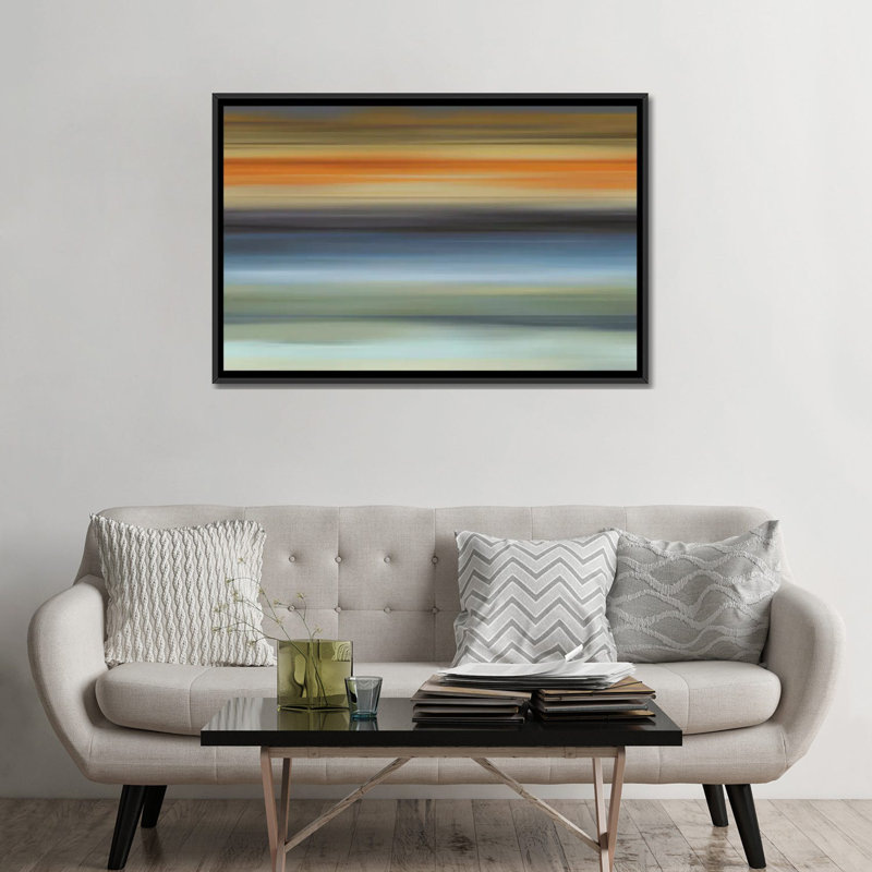 « euphoric i », impression sur toile, Toile encadrée noire, Pas de tapis, H 32 po x l 48 po x P 1,5 po
