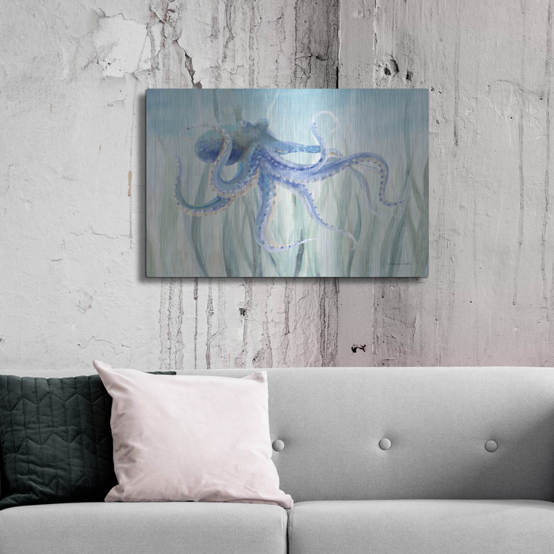  «Undersea Octopus Seaweed» par Danhui Nai, art mural en métal, H 24 po x l 36 po