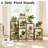 4-Tier Wooden Plant Stand Set, Indoor Outdoor Holder for Multiple Plants & Flowers