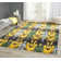 Calcutta Hand-Knotted Wool Black/Gold/Green Rug