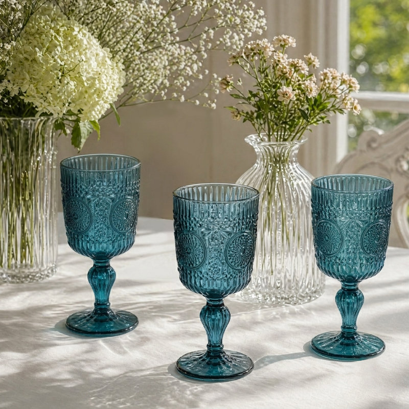 Verre à pied 9,47 oz (ensemble de 6), Bleu
