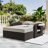 Outdoor 2-Person Recliner Chaise Lounge with Adjustable Backs, Cushions and Weatherproof Cover-2084687913-2084687919
