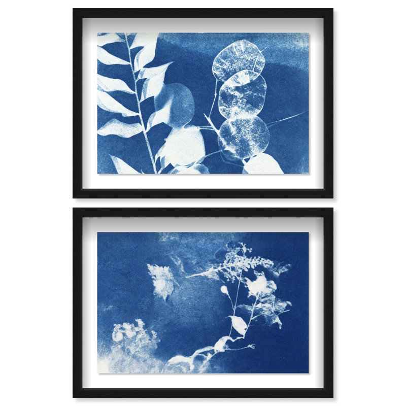 Faded Poetry Set Set by Oliver Gal, 46.5"H x 31.5"W, Black Shadowbox