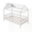 Lit simple en bois avec clôture-731880508