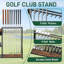 Grand support de golf, support pour club de golf pour 9 clubs et 9 balles de rangement, noir