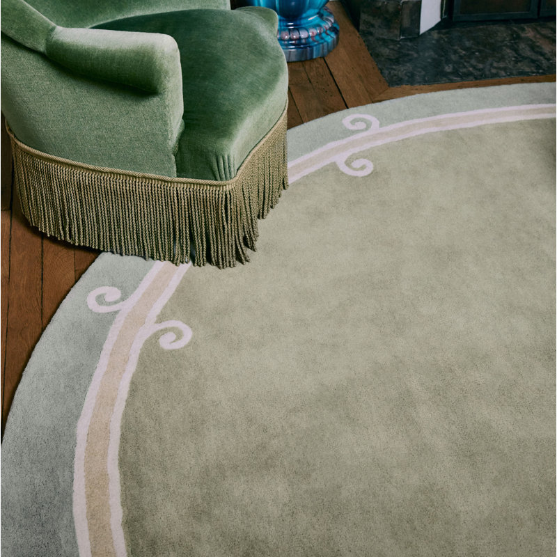 Syracuse Hand Tufted Wool Area Rug, Round 7'7"
