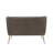 Euclid 47'' Modern Faux Leather Armless Loveseat with Channel Tufted Back-69469922
