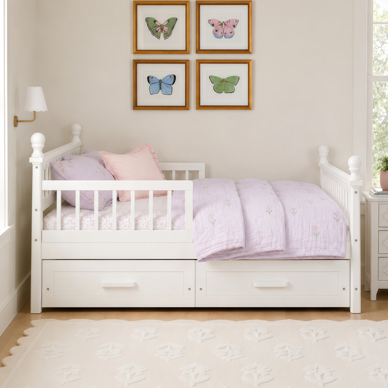 Lit plateforme pour enfant Sawyer, Blanc, Lit double