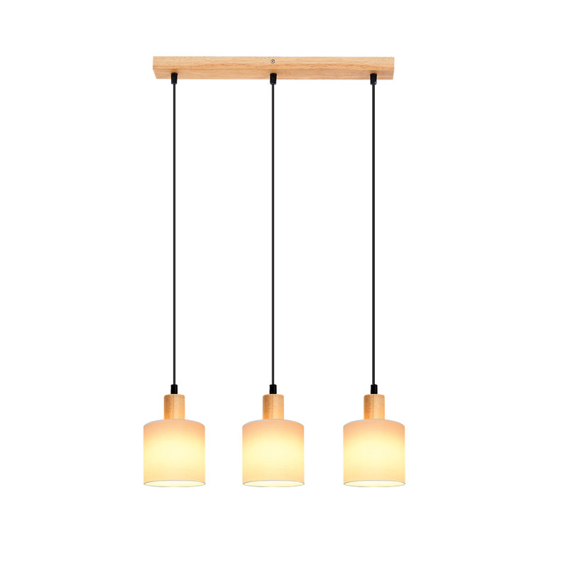 Rekina 3 - Light Natural Drum Pendant