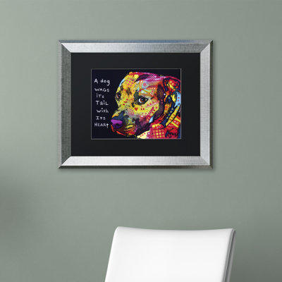 « gratitude pitbull » par dean russo, sur toile encadrée