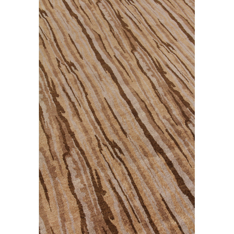 Metropolitan Wool Abstract Area Rug in Gray/Brown/Camel/Beige, Rectangle 9' x 10'