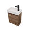 Meuble-lavabo mural compact moderne de 18 pouces avec 1 porte
