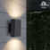 Adeem 8" Modern Outdoor Patio Light With 2 5W Led Gu10 Replaceable Bulbs