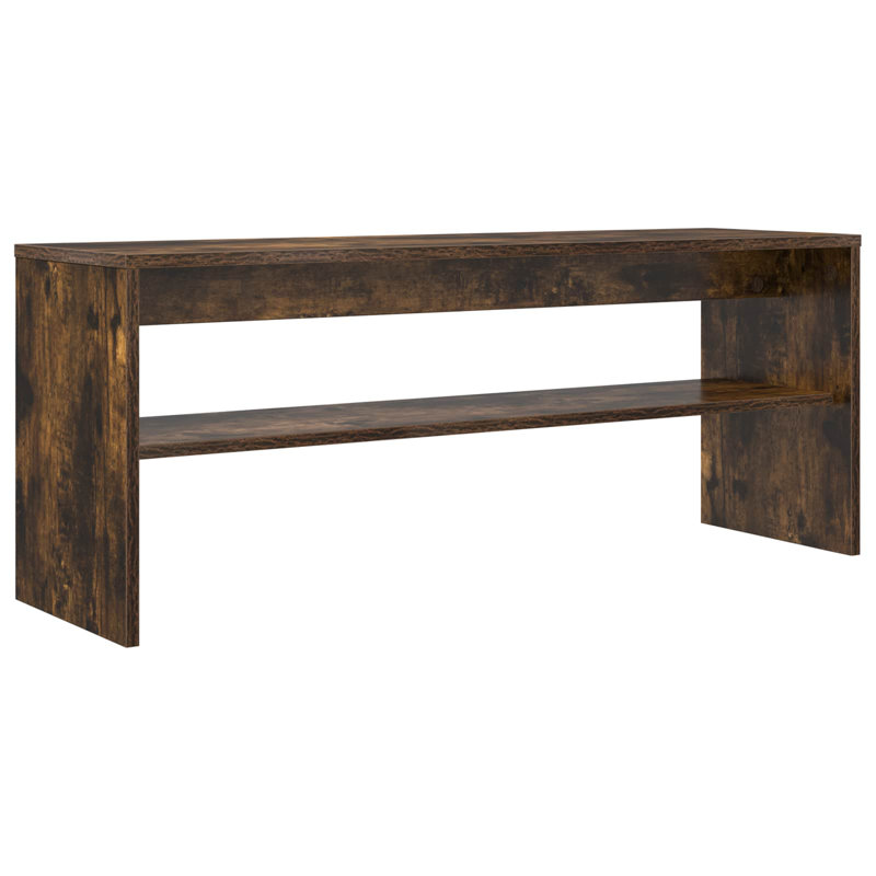 Unfinished TV Stand, 40cm H x 100cm L x 30cm W, Smoked Oak