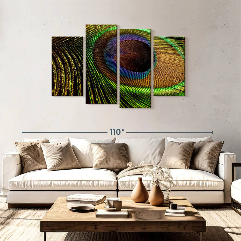 Brampt Eyespot On Peacock Feather, 48" H x 75" W