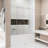 56-60 "W X 60" H Frameless Bathtub Shower Door | Single Sliding | 1/4 Inch Transparent Tempered Glass With Explosion Proof Film | Stainless Steel Handle | Brushed Nickel-121264115