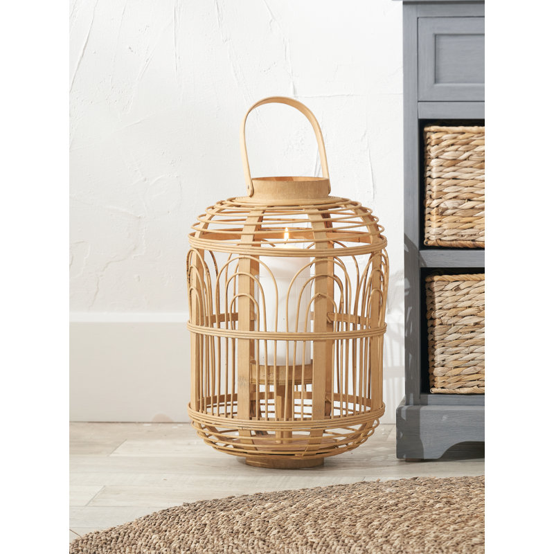 Lantern, Natural, 45" H x 31" W x 31" D