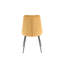 Chaise d'appoint, velours jaune avec pieds noirs-87543326-87543328