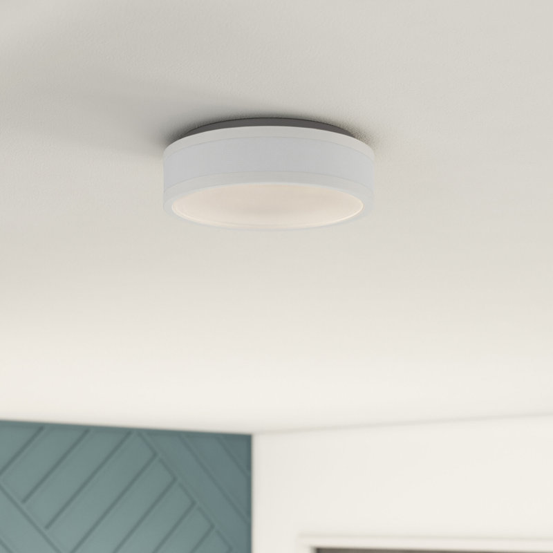 Linen LED Flush Mount, Aged Bronze