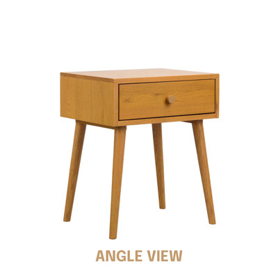 Table de chevet en bois massif avec tiroirs, capacité de 150 lb, table avec tiroirs de rangement Lux