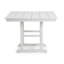 Tables de patio spacieuses, Hdpe 37,8 pouces carrés, salle à manger extérieure moderne