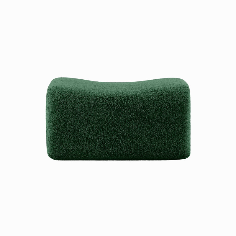 Repose-pieds en tissu vert, Vert