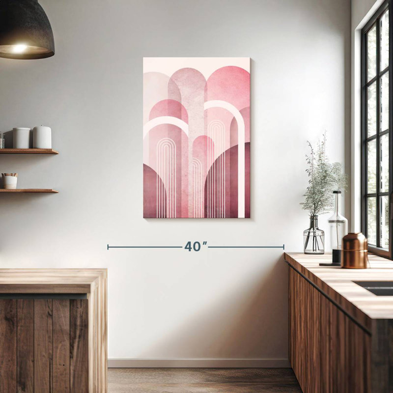 Avery Mid-Century Arches rose bourgogne I, H 36 po x l 24 po