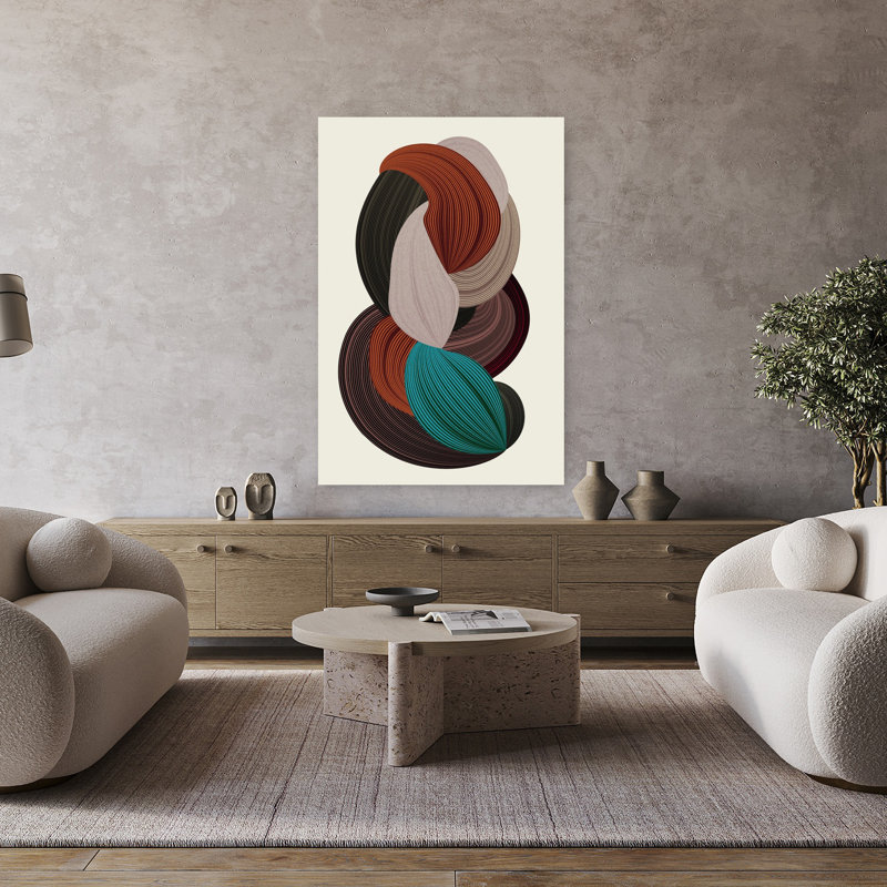 Fibres 3, art abstrait contemporain, H 48 po x l 32 po