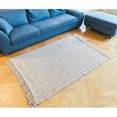 Rosser Geometric Cotton Hand Woven Area Rug