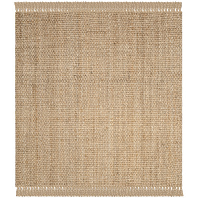 Lina Solid Colour Jute / Sisal Hand Woven Area Rug