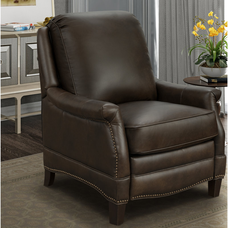 Dunlevy Recliner, Ashford Walnut Split Grain Leather