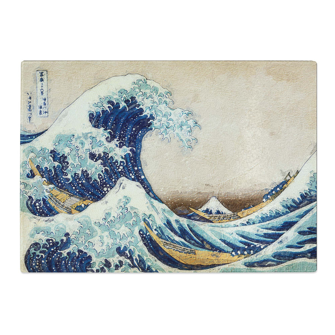 Tempered Glass a Great Wave of Kanagawa by Katsushika Hokusai Chopping Board