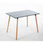 Table de 115 x 75 x 75 cm - Surface, base en métal pour la salle à manger et le bureau avec des pieds stables pour les espaces