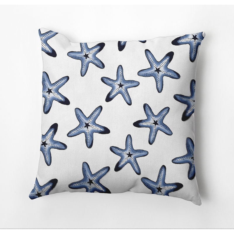 Beach Vacation Pillow Cover & Insert, 20" H x 20" W, Blue