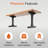 Wineglass Metal Bench Legs, Set of 2