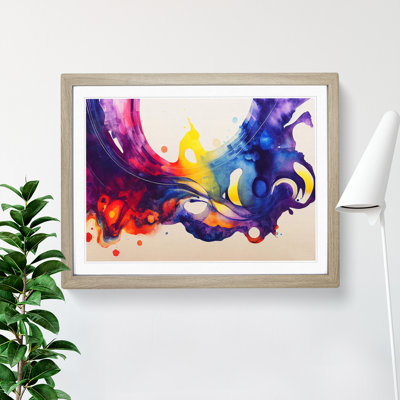 Watercolour Audio Soundwaves Abstract - Single Picture Frame Painting