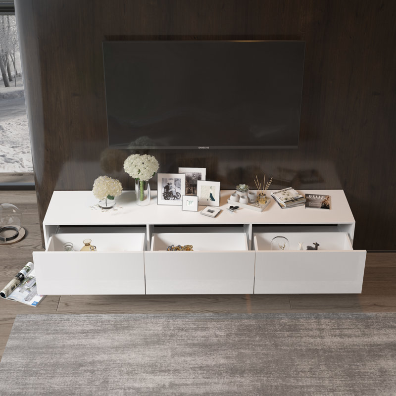 Meuble télé Bernadene, Blanc