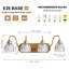 Applique murale 4 lumières Mid-Century en verre cristal, luminaire de salle de bain vintage mat-128971902