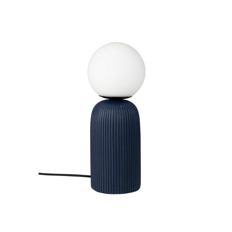 Lampe fantaisie en céramique Dash, H 15 po x l 6 po x P 6 po, Bleu