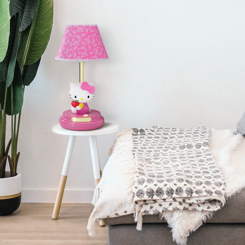 Lampe de table rose 16,5 po