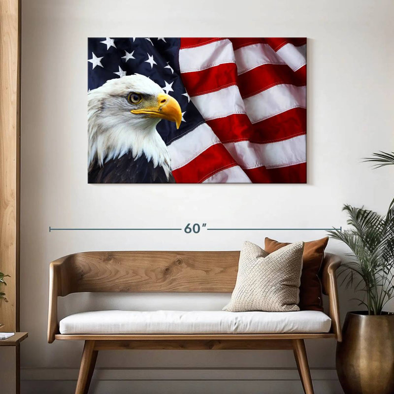 American National Bald Eagle, H 30 po x l 45 po