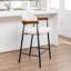 Tabouret de comptoir rembourré avec accoudoirs Devane-123161736